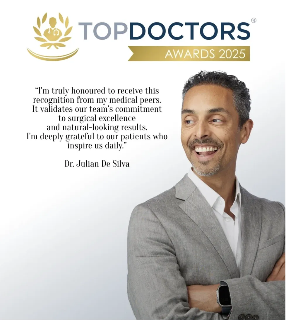 Dr Julian De Silva TopDoctors Award facial plastic surgeon London Harley Street